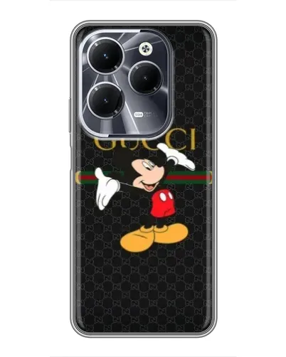 Чехол для Infinix Hot 40 с картинкой «Микки Маус Gucci» Чехол для Infinix Hot 40 с картинкой «Микки Маус Gucci»