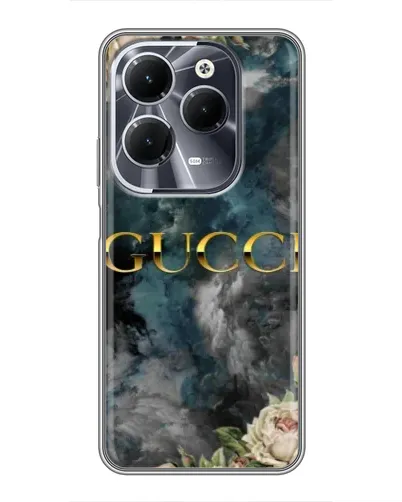 Чехол для Infinix Hot 40 с картинкой «Абстрактные цветы Gucci» Чехол для Infinix Hot 40 с картинкой «Абстрактные цветы Gucci»