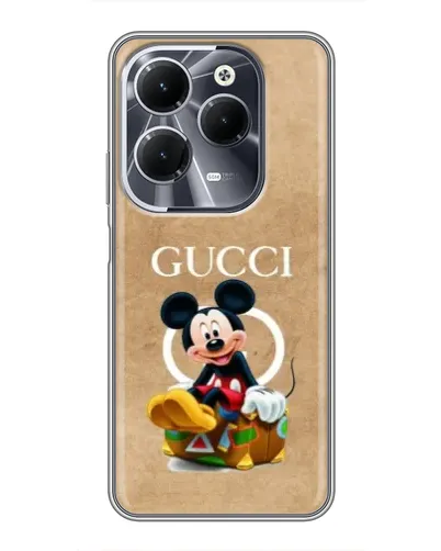 Чехол для Infinix Hot 40 с картинкой «Микки Маус Gucci — крафт» Чехол для Infinix Hot 40 с картинкой «Микки Маус Gucci — крафт»