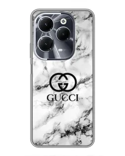 Чехол для Infinix Hot 40 с картинкой «Gucci — мраморный шик»