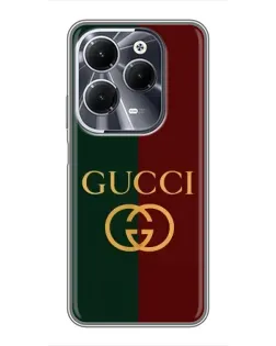Чохол для Infinix Hot 40 з картинкою «Gucci — темно-зелений градієнт»