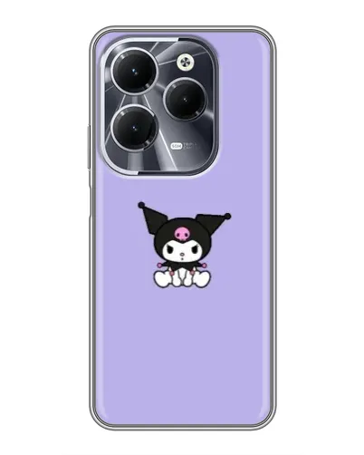 Чехол для Infinix Hot 40 с картинкой «Kuromi — фиолетовый минимализм»