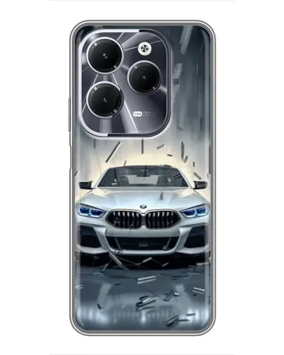 Чехол для Infinix Hot 40 с картинкой «BMW в свете фар»