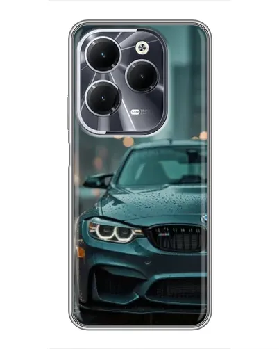 Чехол для Infinix Hot 40 с картинкой «BMW в огнях города»