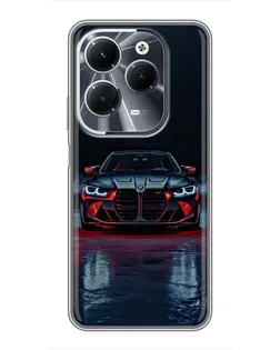 Чехол для Infinix Hot 40 с картинкой «BMW на мокрой дороге»