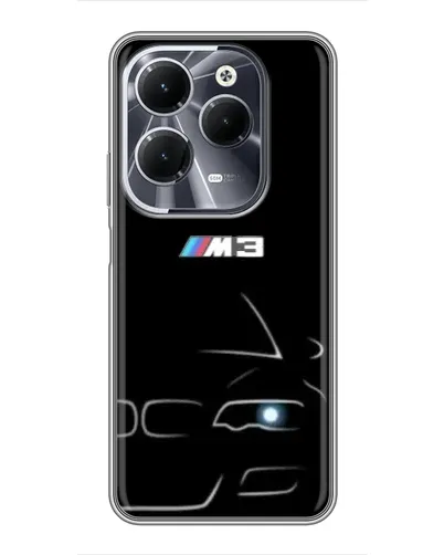 Чехол для Infinix Hot 40 с картинкой «Минималистичный принт BMW M3»