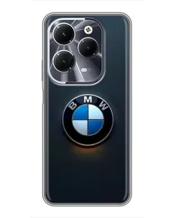 Чехол для Infinix Hot 40 с картинкой «Логотип BMW — минимализм»