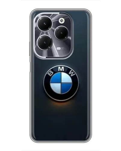 Чехол для Infinix Hot 40 с картинкой «Логотип BMW — минимализм»