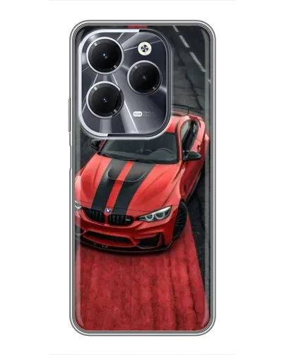 Чехол для Infinix Hot 40 с картинкой «BMW на красной дорожке»