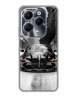 Чехол для Infinix Hot 40 с картинкой «BMW — акварельный дрифт»