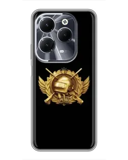 Чехол для Infinix Hot 40 с картинкой «PUBG — оранжевый градиент»
