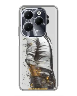 Чехол для Infinix Hot 40 с картинкой «PUBG — боец в пыли»
