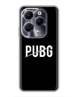 Чехол для Infinix Hot 40 с картинкой «PUBG — белый логотип»
