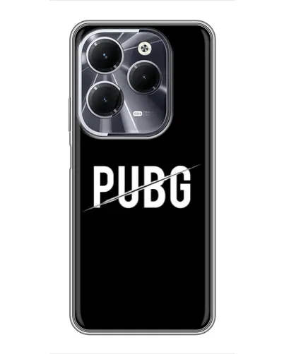Чехол для Infinix Hot 40 с картинкой «PUBG — белый логотип» Чехол для Infinix Hot 40 с картинкой «PUBG — белый логотип»