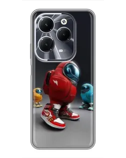 Чехол для Infinix Hot 40 с картинкой «Among Us — 3D стиль»