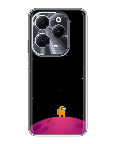 Чехол для Infinix Hot 40 с картинкой «Одинокий герой на планете»