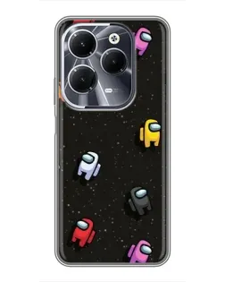 Чехол для Infinix Hot 40 с картинкой «Космический паттерн Among Us»