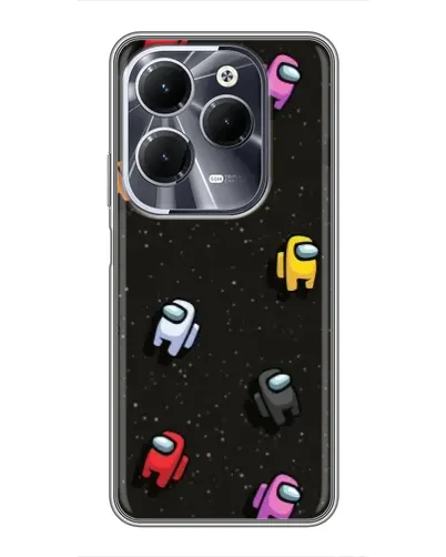 Чехол для Infinix Hot 40 с картинкой «Космический паттерн Among Us»