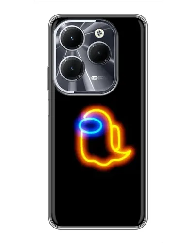Чехол для Infinix Hot 40 с картинкой «Among Us неоновое сияние»