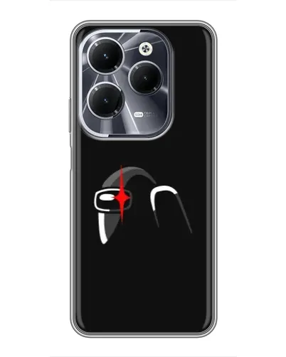 Чехол для Infinix Hot 40 с картинкой «Among Us шлем»