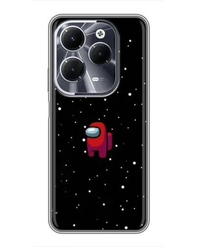 Чехол для Infinix Hot 40 с картинкой «Красный Among Us»