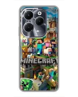 Чехол для Infinix Hot 40 с картинкой «Замок Minecraft»
