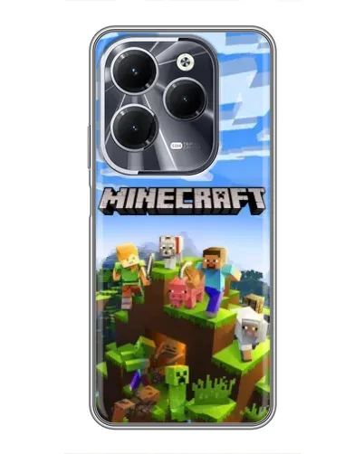 Чехол для Infinix Hot 40 с картинкой «Minecraft классический мир» Чехол для Infinix Hot 40 с картинкой «Minecraft классический мир»