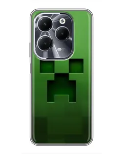 Чехол для Infinix Hot 40 с картинкой «Крипер микро-дизайн»
