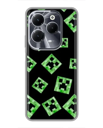 Чехол для Infinix Hot 40 с картинкой «Паттерн с криперами» Чехол для Infinix Hot 40 с картинкой «Паттерн с криперами»