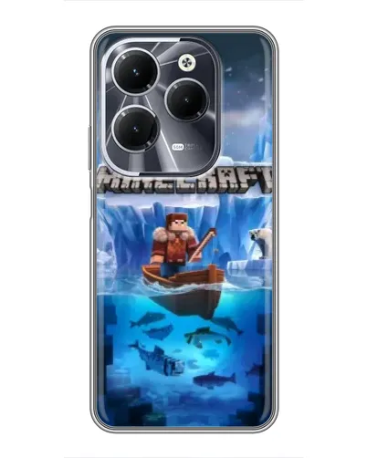 Чехол для Infinix Hot 40 с картинкой «Minecraft ледяной мир» Чехол для Infinix Hot 40 с картинкой «Minecraft ледяной мир»