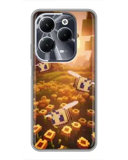 Чехол для Infinix Hot 40 с картинкой «Поле подсолнухов»