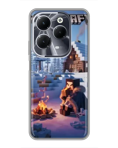 Чехол для Infinix Hot 40 с картинкой «Зимний Minecraft» Чехол для Infinix Hot 40 с картинкой «Зимний Minecraft»