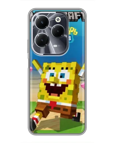 Чехол для Infinix Hot 40 с картинкой «Губка Боб Minecraft» Чехол для Infinix Hot 40 с картинкой «Губка Боб Minecraft»