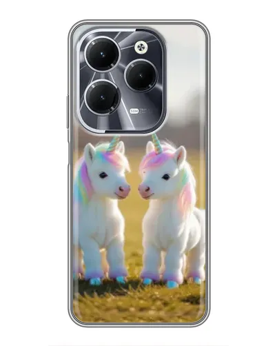 Чехол для Infinix Hot 40 с картинкой «Пара единорогов» Чехол для Infinix Hot 40 с картинкой «Пара единорогов»