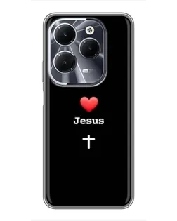 Чехол для Infinix Hot 40 с картинкой «Сердце - Jesus»