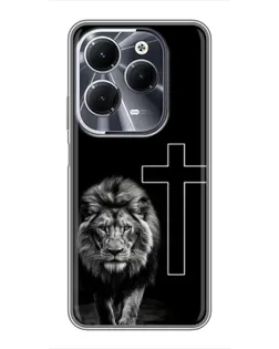 Чехол для Infinix Hot 40 с картинкой «Лев и Крест»
