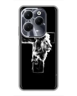 Чохол для Infinix Hot 40 з картинкою «Сяючий хрест Jesus»