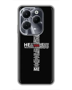 Чохол для Infinix Hot 40 з картинкою «Текстовий хрест»