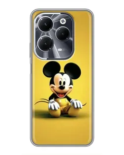 Чехол для Infinix Hot 40 с картинкой «Микки на желтом»