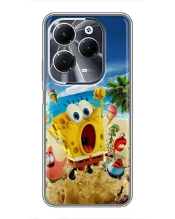 Чехол для Infinix Hot 40 с картинкой «Развлечения на пляже»