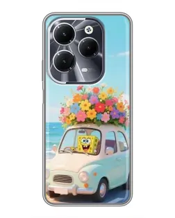 Чехол для Infinix Hot 40 с картинкой «Автомобильное путешествие»