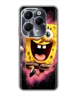 Чехол для Infinix Hot 40 с картинкой «Взрывной Спанч Боб»