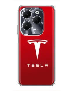 Чехол для Infinix Hot 40 с картинкой «Tesla Red Classic»