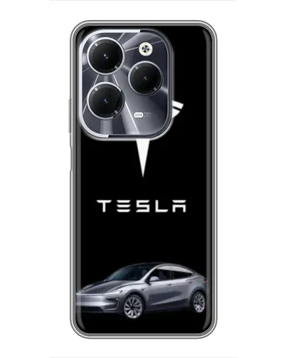 Чехол для Infinix Hot 40 с картинкой «Tesla Model Y»