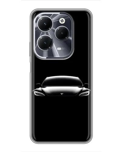 Чехол для Infinix Hot 40 с картинкой «Фары Tesla Night»