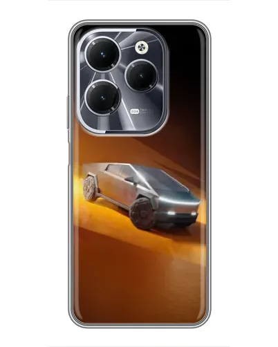 Чехол для Infinix Hot 40 с картинкой «Cybertruck в пустыне»