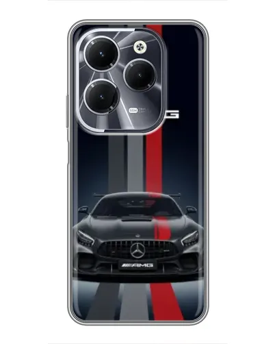 Чехол для Infinix Hot 40 с картинкой «Mercedes — белый карбон» Чехол для Infinix Hot 40 с картинкой «Mercedes — белый карбон»