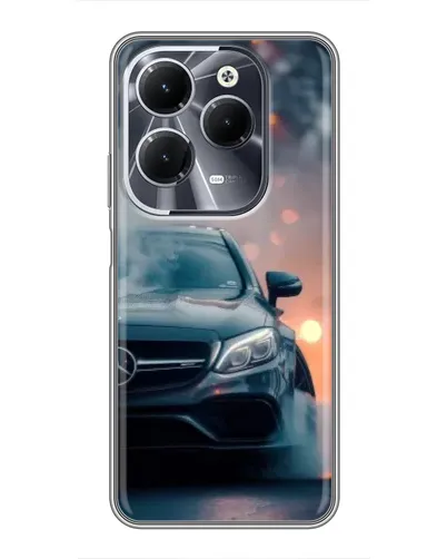 Чехол для Infinix Hot 40 с картинкой «Mercedes — ночной город» Чехол для Infinix Hot 40 с картинкой «Mercedes — ночной город»