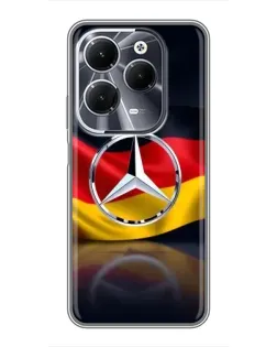 Чехол для Infinix Hot 40 с картинкой «Mercedes — флаг Германии»