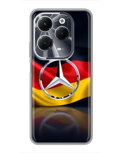 Чехол для Infinix Hot 40 с картинкой «Mercedes — флаг Германии» Чехол для Infinix Hot 40 с картинкой «Mercedes — флаг Германии»